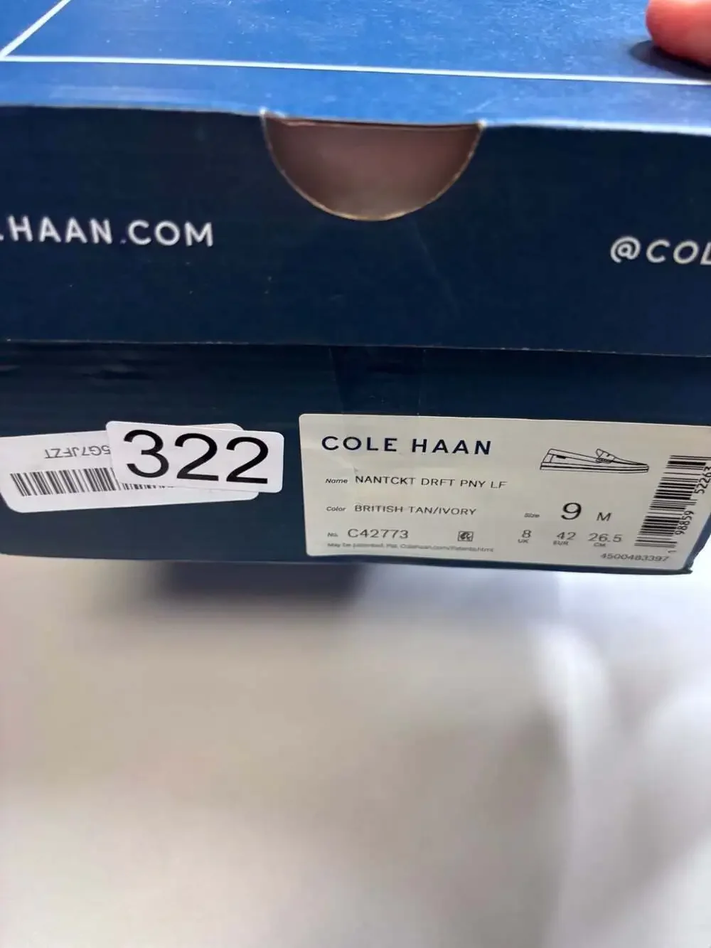 Cole Haan Nantucket Drift Penny Loafer British Tan Leather size 9